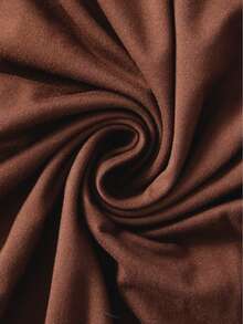 Women's Fall Winter Brown Square Neck 3/4 Sleeve Crop Top + Twist Ruffle Asymmetric Midi Skirt Set, Daily CommuteWork Nightclub Back To School/College - Mocha Brown - View 8