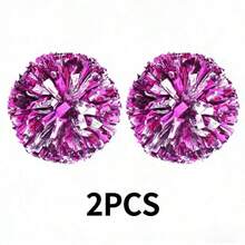2pcs Cheerleading Pompoms, Dance Performance Props, Square Dance Game Props, Suitable For Football, Basketball, Rugby And Sports Performances, Team Sports, Dance And Cheerleading Performance Props - Multicolor - View 12