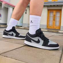 Nike Jordan Air Jordan 1 Comfortable Fit Low-Top Retro Basketball Shoes Men's - Dark Gray - View 2