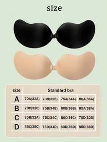 1pc Plus Size Self-Adhesive Invisible Bra Cups, Backless Sticky Bra Cups, Lightweight And Comfortable, Suitable For Wedding, Cold Shoulder Dress, Bridesmaid - Multi-color - View 7