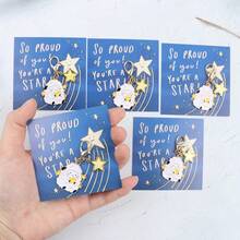 3pcs/5pcs Star Sheep Keychain With "So Proud Of You" Greeting Card, Perfect As New Year Gift For Friends, Family, Classmates, Colleagues, Birthday, Party, Holiday Small Pendant - Multicolor - View 4