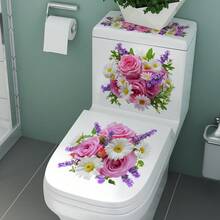 1 miếng nhãn dán trang trí bó hoa đa sắc sang trọng, decal dán tường tự dính - Nhiều màu - Xem 1