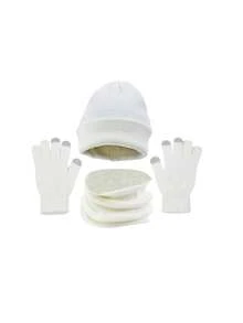 Unisex 3-In-1 Winter Knit Set, Knit Hat, Scarf, Touchscreen Gloves, Elastic Warm Outdoor Cold-Proof Accessory Kit - Multicolor - View 12