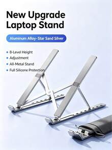 HP ZJ20 Portable Foldable Laptop Stand Vertical Computer Support Bracket Aluminum Alloy Heat Dissipation Stand 6-Level Adjustable Height Base Lightweight Storage Universal For Office And Home - View 14