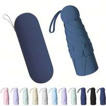 Thickened And Reinforced Five-Fold Umbrella, Windproof, Rainproof, Ultra-Light Mini Capsule Pocket Umbrella - A - View 1