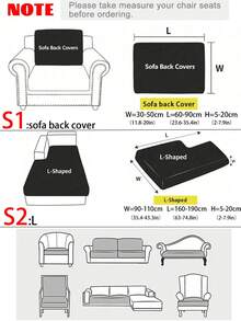1pc Dark Gray Jacquard Sofa Cover, Non-Slip Elastic Sofa Slipcover, Removable And Washable Sofa Protector, Suitable For L-Shaped Sofa And 1/2/3/4 Seater Sofa, All Season Universal - Dark Grey - View 3