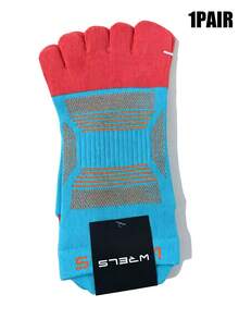 1 Pair/3 Pairs WRELS Unisex Toe Socks, Five-Toe Design, Mesh Material, Moisture-Wicking & Breathable, 3D Heel Design - Multicolor - View 23
