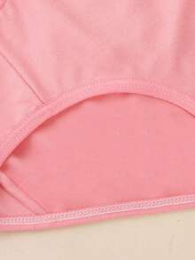 15pcs Random Color Girls Polyester Breathable Comfortable Fitted Panties, Young Women Candy Color Minimalist Style Daily Triangle Underwear - Multicolor - View 5