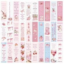 30pcs Pink-Themed Bookmarks For Reading, Page Markers, And Book Decorations-Creative Gifts Perfect For Winter And The New Year - View 2