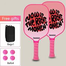 Bộ 2 vợt Pickleball màu hồng, phù hợp cho thể thao ngoài trời - Nhiều màu - Xem 6