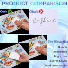 20 tờ giấy dán in hologram khổ A4 chống nước, giấy dán vinyl cầu vồng 4 kiểu hỗn hợp (Gem, Point, Rainbow, Star) cho máy in phun, 8.3x11.7 inch 210x297mm - trộn - Xem 10