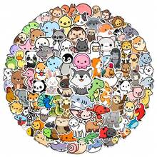 TOOUEE 100-200pcs Cute Kawaii Animals Theme Mini Stickers ,Vinyl Stickers For Water Bottle, Laptop,Phone, Scarpbook, Skateboards, Sticker Packs -Creative Stickers For Party Favors, Christmas Stocking Stuffers,Birthday Decorations - Multicolor - View 4