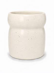 1pc Waisted Kitchen Utensil Holder, Minimalist Gourd Shaped Speckled Utensil Crock, Black Beige Cooking Tool Organizer For Kitchen Countertop Dining Table Home Decor - Multicolor - View 9