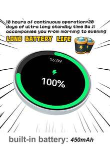 Creative Connectable Phone Charm Badge; Smart Electronic Badge With Display Screen; Allows Users To Upload Photos And Videos To Showcase On Badge; Built-In Battery; Suitable As Christmas, Birthday And Valentine's Day Gifts - View 10