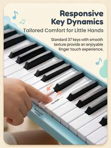 Children's Multi-Function Electronic Keyboard With Singing Microphone Toy, Multiple Modes For Beginners To Play, Educational Parent-Child Interactive Toy Gift For Boys And Girls Aged 3-12 (Batteries Not Included) - Multicolor - View 10