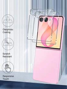 2Pcs Screen Protector ForSamsung Galaxy Z Flip 8, High-Definition Tempered Glass, 9H Hardness, Scratch-Resistant, Easy To Install. - Clear - View 3
