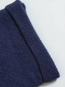 Women Autumn Frog Button Knit Cardigan Mandarin Collar Long Sleeve Navy Blue Loose Knit Jacket Fashion Daily Holiday Outfits Fall Clothes For Ladies - Navy Blue - View 4
