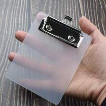 1 Set Random Color Mini Transparent Binder, With Color-Coded Memo Pad, Portable Folder Storage Set, Built-In Writing Pad And Paper Clip, Suitable For Office, Study, Travel And Other Scenes - Small Clip Notebook - View 10