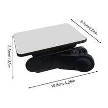 New Phone Camera Mirror Reflection Clip Phone Back Photo Clamp Attachment Tools Selfie Reflection Mirror Kit For Recording - As Shown - View 2