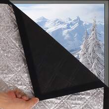 Winter Windproof & Warm, Edge Insulation & Blackout Curtains, Summer Sun Protection & Blackout, Suitable For Bathroom, Kitchen & Bedroom, Sealed Windows, Blackout & Soundproof, Easy Installation Without Drilling - Black - View 3