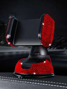 Adjustable Sparkling Sequin Full Rhinestone Suction Cup 360° Adjustable Crystal Car Phone Holder, Bling Car Phone Holder,Crystal Auto Dashboard Air Vent Cell Phone Mount, Universal Car Phone Holder Mount For Windshield, Dashboard And Air Vent, Car Accessories Spring Gift - Multicolor - View 5