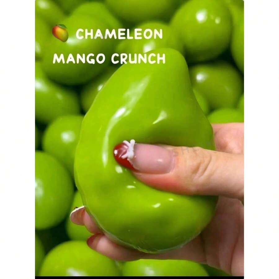 New Handmade Crispy Mango Decompression Ball Squeeze Toy Color-Changing Mango Soft Rubber Decompression Ball ASMR Sensory Decompression Toy
