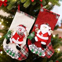 (1pc/Pack) Christmas Decorations, Christmas Stockings, Gift Bags, Christmas Scenes, Window Decorations, Small Hanging Ornaments, Christmas Decor - 1PC - View 4