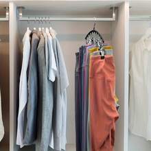 3/2/1 Rotating Hanger, Space-Saving Curved Hanger For Yoga Pants And Leggings - Closet Storage Rack With 10 Clips, Clothing Store Leggings Hanger, Valentine's Day, Wedding, Birthday Gift - Grey - View 5