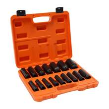 Vintoro 16Pcs 6 Point Impact Socket Set, Heavy Duty Impact Socket Kit, Rust Resistant Drive Socket Accessories, Durable Impact Wrench Socket Tool Set, Anti-Slip Hex Socket For Auto Repair, Practical Mechanical Maintenance Tool, Ideal For Car Repair - A - View 10