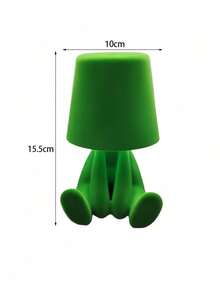 Flocked Flocked Surface Dimmable Rechargeable Decorative Small Desk Lamp, Soft Warm Light Creative Humanoid Design, Red Green Blue Pink Bedside Night Light, Suitable For Bedroom Living Room Desk Home Decor, Holiday Party Ornament Household Lighting - Rechargeable - View 11