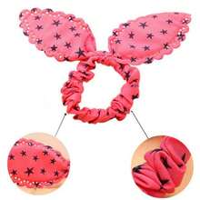2/5/10pcs/Set Colorful Rabbit Ear Hair Ties, Women's Cute Cartoon Bow Hair Bands, Rubber Bands For Hair (Random Color) - Multicolor - View 10