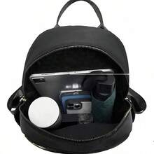 Mochila para mujer de nueva forma de diamante, de gran capacidad, de viaje, de moda, casual, de tela Oxford - Negro8852 - Ver 6