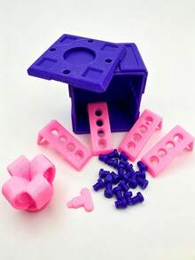 1pc Frustrating Gift Wrap - An Empty 3D Printed Container With Fasteners, A Novelty Joke Gift Box, A Humorous Coin Storage Box, Perfect For Holiday Home Decor, A Funny Gift Box For Birthdays, Reusable Hard Plastic Surprise Jewelry Box - Multicolor - View 9