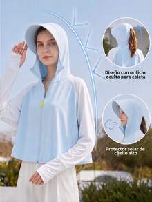 Women Sun-Proof Jackets - Blue - View 6