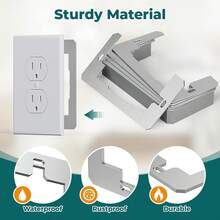 10/15pcs Wall Plate Spacers, Metal Outlet Spacers For Electrical Box, Flush Fit Leveling Plate,Outlet Shims Device Level Plates For Use With Electrical Boxes And Receptacles - A - View 4