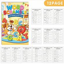 Children's Word Puzzle & Coloring Activity Book, Educational Vocabulary Puzzle Workbook, Preschool Early Learning Game Book, Christmas Holiday Gift, Suitable For Boys & Girls 3+ Years Old - Multicolor - View 5