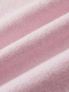 Minimalist Versatile Solid Color Twisted Knot Women's Sweater, Autumn/Winter - Pink - View 9