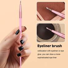 27/1pc Light Pink All In One Beginner Makeup Tools Set , 20Pcs Versatile Makeup Brushes , 2Pcs Makeup Sponges , 2Pcs Finger Powder Puffs , 1Pc Bow Hairband , 2Pcs Wrist Bands , Practical Complete Kit For Daily Full‑Face Makeup - Multicolor - View 6