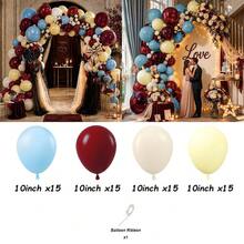 124Pcs Dark Red Burgundy Ruby White Balloons Kit For Birthday Bridal Baby Shower Wedding Prom Anniversary Engagement Party Decor - View 7