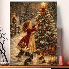 1PC DIY 5D Diamond Painting Kit Christmas Theme Pattern - Round Full Diamond Art Mosaic Craft, Home Wall Decor, Unframed - No Frame - View 2