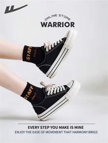 Warrior Gym Shoes For Women Spring And Autumn Comfortable Modest Style Casual Yet Sleek All-Day Wear Training Sneakers Running Shoes Canvas Shoe - Black - View 6