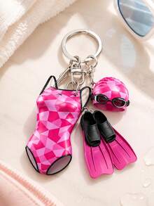 2D Flat Swimming Suit Theme Acrylic Keychain, Exquisite Gift, Suitable For Backpack And Car Key Decoration, Holiday Party Decoration, Perfect Gift For Creative Keychain Enthusiasts, Back To School Season Gift - Multicolor - View 7