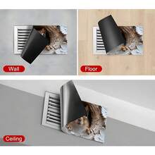 4pcs Animal Cave Pattern Enhanced Magnetic Flux Vent Covers, 8"X15.5" Trimmable And Fully Sealed, Suitable For Floor, Air Conditioner And Ceiling Vents, Applicable To RV And Home HVAC Vents, Noise Reduction Function, Adhesive Vent - Multicolor - View 5