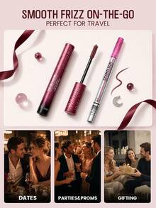 Pudaier 1pc Colored Mascara & 1pc Double-Ended Eyeliner Set Lengthening Curl-Enhancing Volumizing Mascara With Pearl Eyeliner Smooth Glide & Precise Definition Multi-Color Creative Gradient Eye Look Daily Makeup, Parties ,Halloween Costume Makeup - 03+03 - View 5