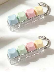 1 buah Gantungan Kunci Keyboard Penghilang Stres - Mainan Ujung Jari Berwarna-warni yang Efektif Meredakan Stres dengan Warna Macaron yang Cerah. Penampilan, Warna, dan Desainnya Sangat Menarik, Menjadikannya Pilihan Sempurna untuk Suvenir Pesta, Hadiah, dan Kado untuk Teman, Squishy Virales - MultiWarna - View 2