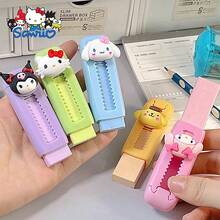 SANRIO Set 1/3/5 buah Penghapus Tarik-Dorong Karakter 3D Lucu, Warna Macaron Segar, Desain Batang Dorong yang Dapat Ditarik, Menghapus Bersih dengan Sedikit Serpihan, Ringkas dan Portabel, Cocok untuk Siswa Menulis dan Mengoreksi, Alat Tulis yang Sangat Menarik dan Menggemaskan - MultiWarna - View 2