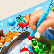 1 Set Children's Magnetic Ball Maze Board Christmas Cartoon Pattern Color Sorting Early Education Intelligence Development Desktop Toy - Multicolor - View 4