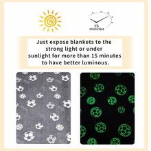 1pc This Is A Glow In The Dark Football Pattern Blanket A Comfortable Plush Blanket Suitable For Teenagers And Adults Which Can Be Used Beds Sofas And Outdoors And Can Also Serve As A Birthday And Christmas Gift - Multicolor - View 6