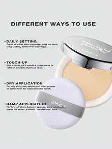 J.M.C.Y Oil-Control Setting Powder Compact, Soft-Focus Fine Powder, Long-Lasting And Non-Cakey, Suitable For Dry And Oily Skin, Natural Finish, Beginner-Friendly, Essential For Autumn/Winter Makeup, Perfect For Christmas And Halloween Looks - P01 PORCELAIN GLOW - View 7