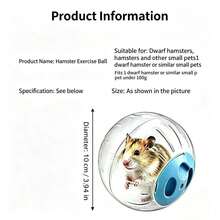 3pcs Hamster Exercise Ball, Transparent Ventilated Outdoor Rolling Ball, Colorful Lid Walking Ball, Suitable For Hamsters, Gerbils, Blue, Yellow, Pink - View 4